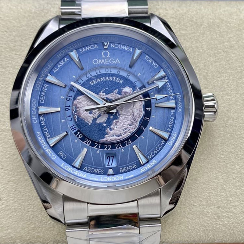 【VS工場 】オメガ シーマスター アクアテラ GMT ワールドタイマー サマーブルー 220.10.43.22.03.002 スーパーコピー時計